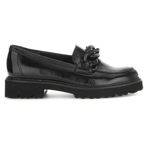 Dark Slate Gray Gabor Women’s Squeeze Loafer Schwarz / Black Patent