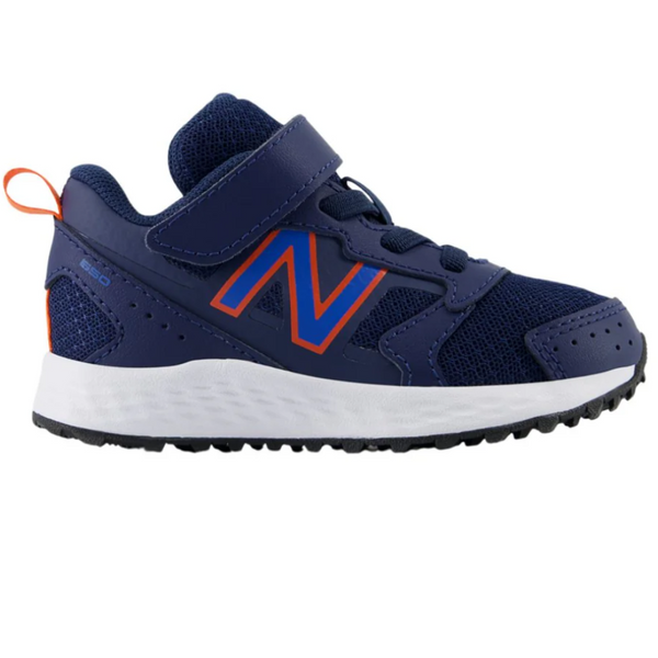 Light Gray New Balance Toddler Boys Fresh Foam 650 Bungee Lace Velcro NB Navy