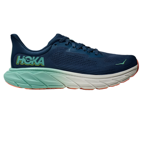 Gray Hoka Women's Arahi 7 Midnight / Seafoam