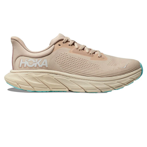 Tan Hoka Women's Arahi 7 Vanilla / Cream