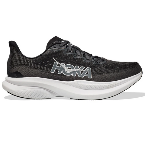 Light Gray Hoka Women's Mach 6 Black / White