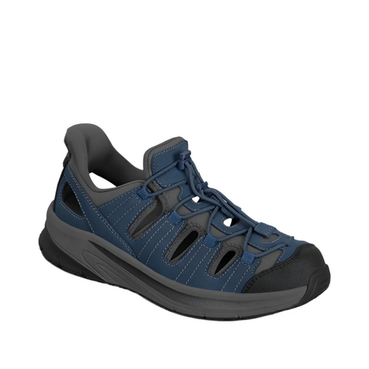 Dark Slate Gray Orthofeet Men's Saturn Hands-Free Sandal Navy