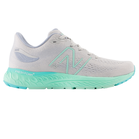 Gray New Balance Big Girls Fresh Foam X 880v12 Light Aluminum