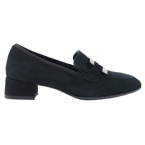 Dark Slate Gray Ara Women's Glimmer Loafer Pump Black Kid Suede