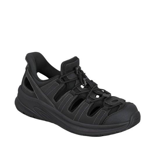 Dark Slate Gray Orthofeet Men's Saturn Hands-Free Sandal Black