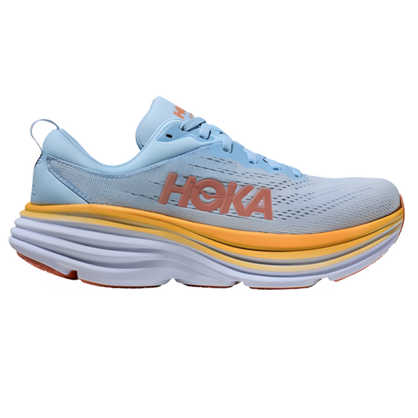 Dark Gray Hoka Women's Bondi 8 Summer Song / Country Air