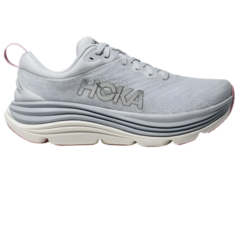 Gray Hoka Women's Gaviota 5 Sea Ice / Pink Twilight Wide