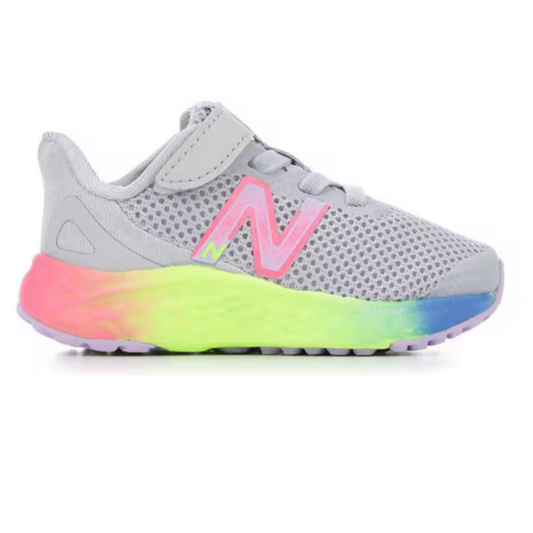 Gray New Balance Infant Girls Arishi v4 Bungee Lace Light Aluminum