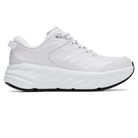 Light Gray Hoka Women's Bondi Slip Resistant White