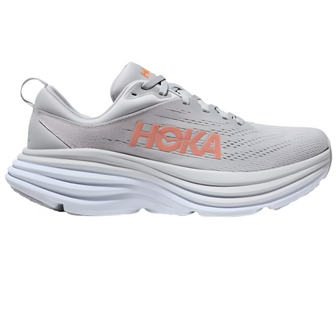 Gray Hoka Women's Bondi 8 Harbor Mist / Lunar