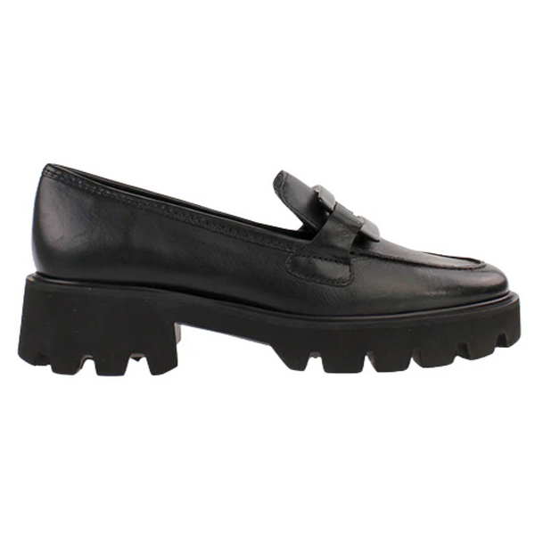 Dark Slate Gray Ara Women's Oleander Loafer Black Calf Leather