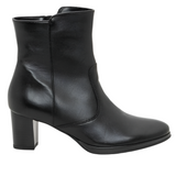 Dark Slate Gray Ara Women's Osmanthus Zip Heel Boot Black Nappa Leather