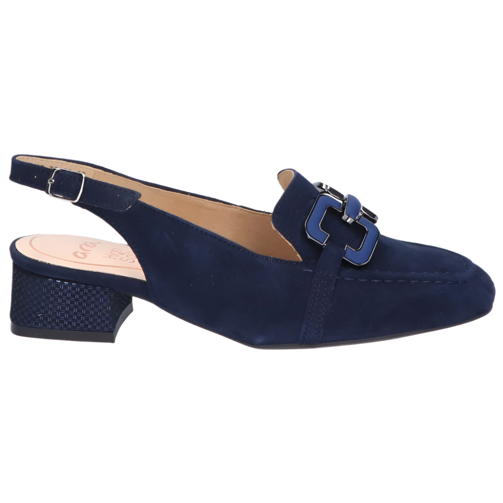 Dark Slate Gray Ara Women's Granada Slingback Pump Midnight Blue Suede