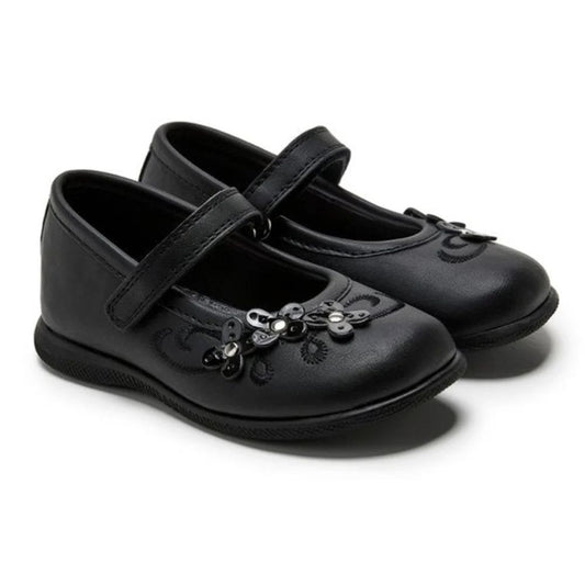Valencia Imports (Rachel Shoes) Toddler Girls Honesty Mary Jane w/ Velcro Strap Black