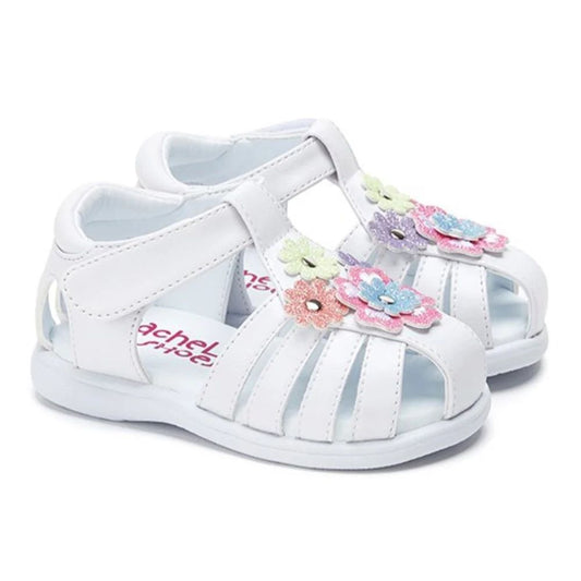 Valencia Imports (Rachel Shoes) Toddler Girls Mimi w/ Velcro Strap White / Multi