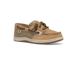 Rosy Brown Sperry Big Girls Songfish Boat Shoes Linen / Oat