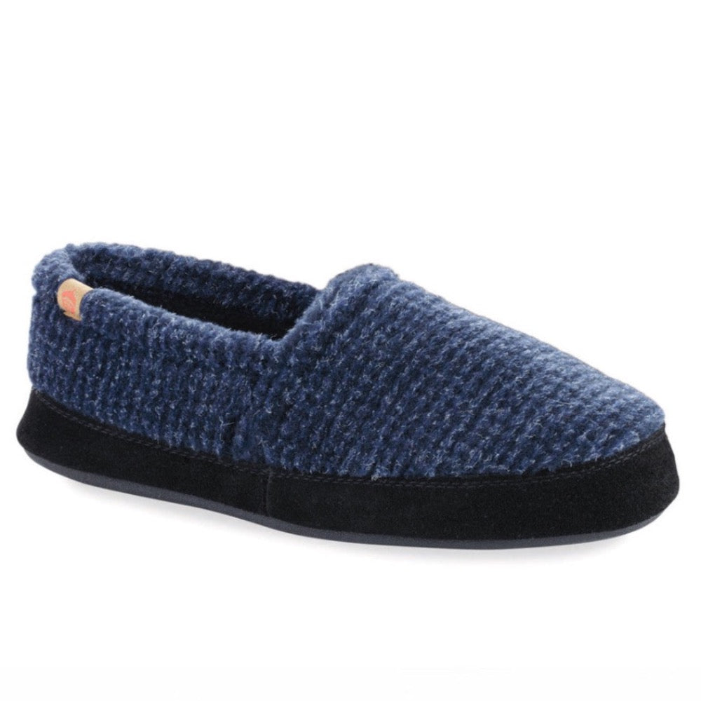 Dark Slate Gray Acorn Men's Slipper Blue Check
