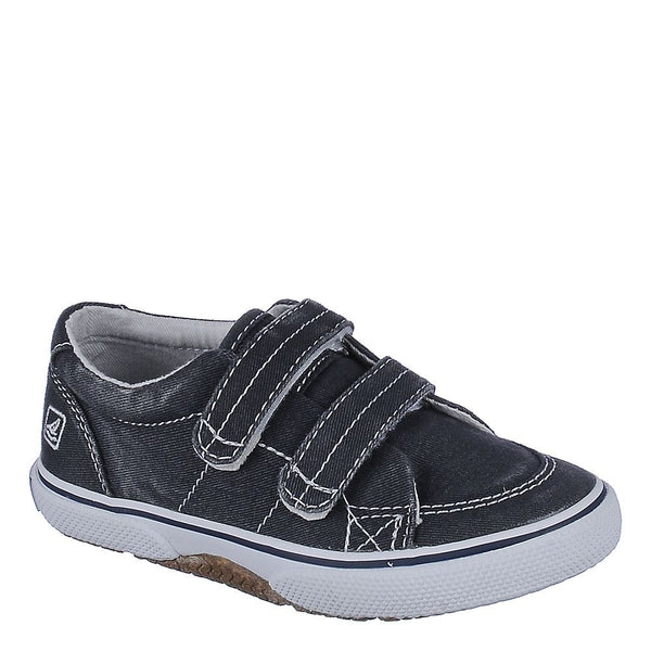 Gray Sperry Toddler Boys Halyard H&L Velcro Boat Shoes Navy
