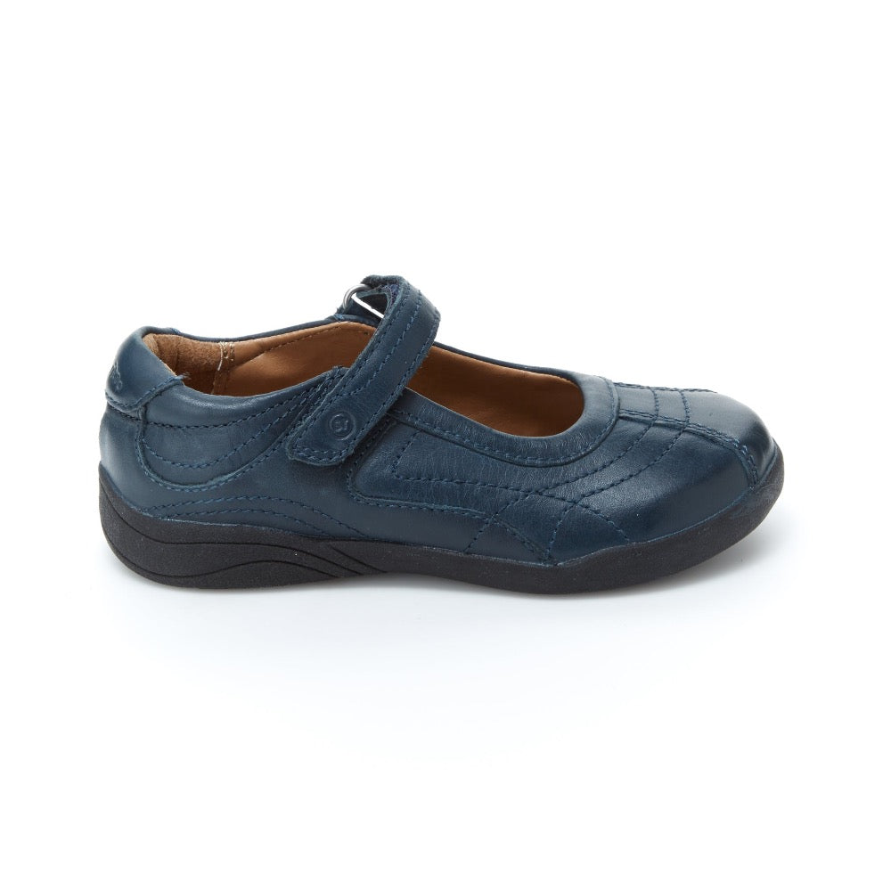 Dark Slate Gray Stride Rite Little Girls Claire Mary Jane Velcro Navy