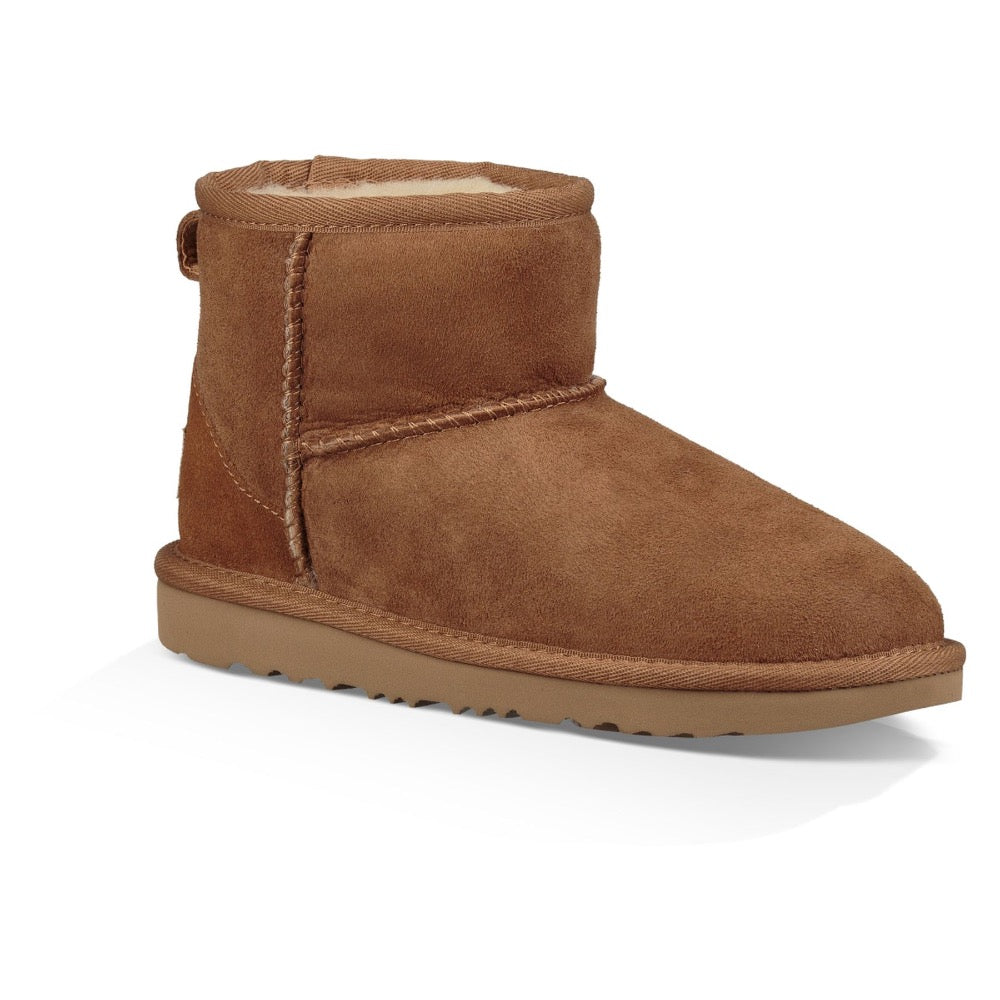 Sienna Ugg Big Girls Classic Mini II Suede Boot Chestnut