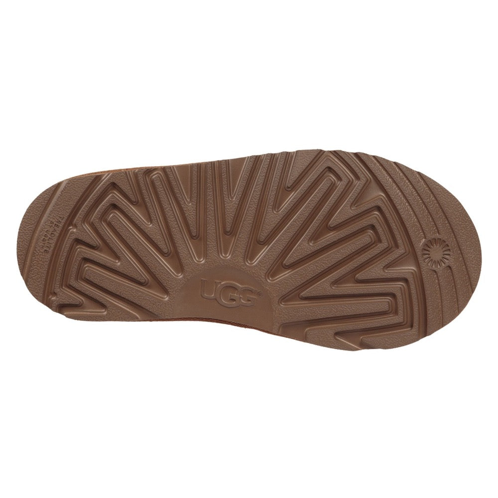 Dark Olive Green Ugg Big Girls Classic Mini II Suede Boot Chestnut