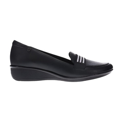 Dark Slate Gray Revere Women's Monte Carlo Wedge Loafer Black