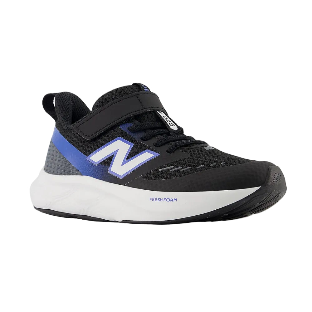 White Smoke New Balance Boys 625 Hook & Loop Black