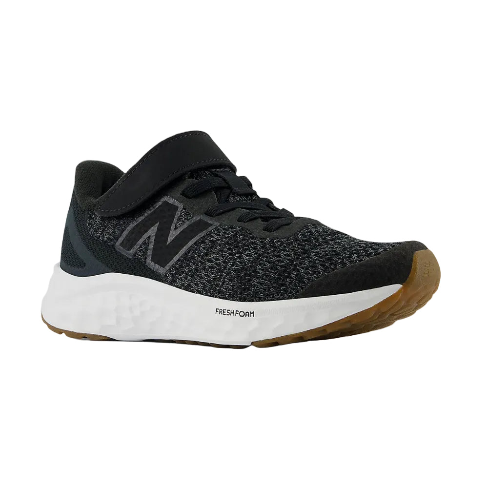 White Smoke New Balance Boys Arishi v4 Bungee Lace Black