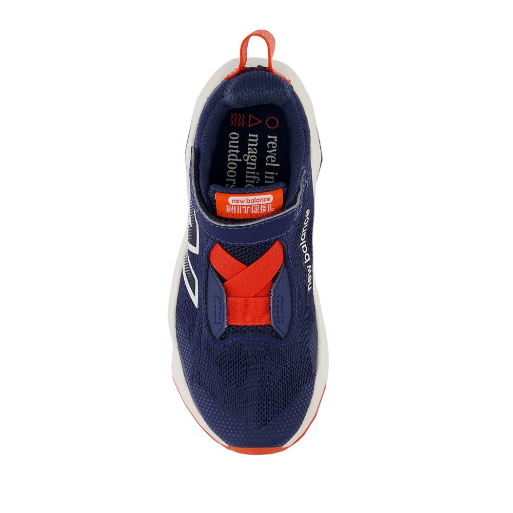 Dark Salmon New Balance Boys DynaSoft Nitrel v6 Hook and Loop NB Navy