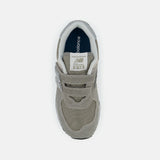 New Balance Little Boys 574 Core Hook & Loop Velcro Sneaker Grey / White Wide