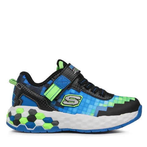 Skechers Little Boys Mega-Craft 2.0 Velcro Sneaker Blue / Lime / Black