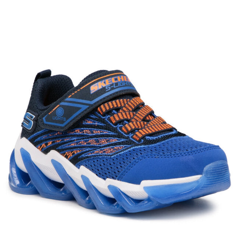 Steel Blue Skechers Little Boys S Lights: Mega Surge Velcro Navy / Blue