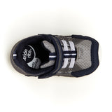 Beige Stride Rite Toddler Boys SM Kylo Sneaker Velcro Navy / Gray