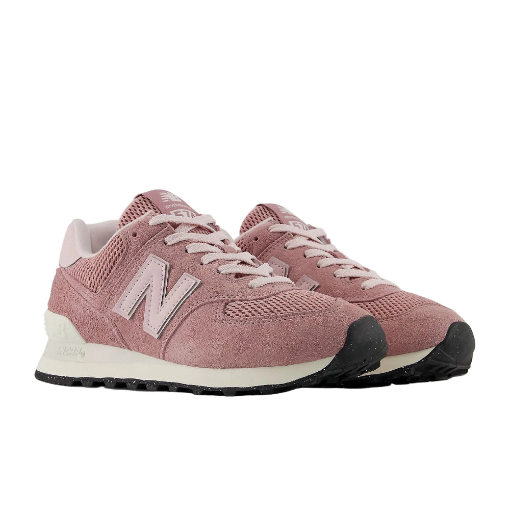 White Smoke New Balance Women's 574 Alpha Pink