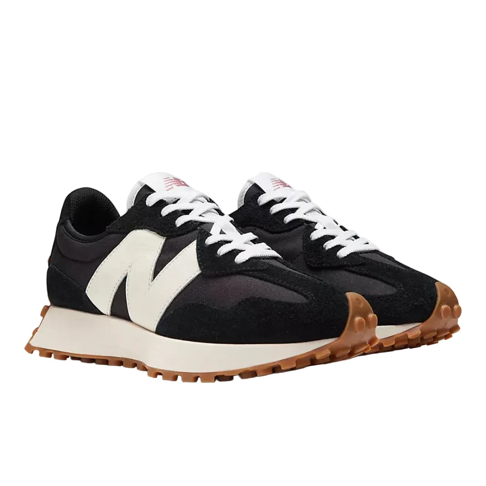 White Smoke New Balance Women's 327 Black/White