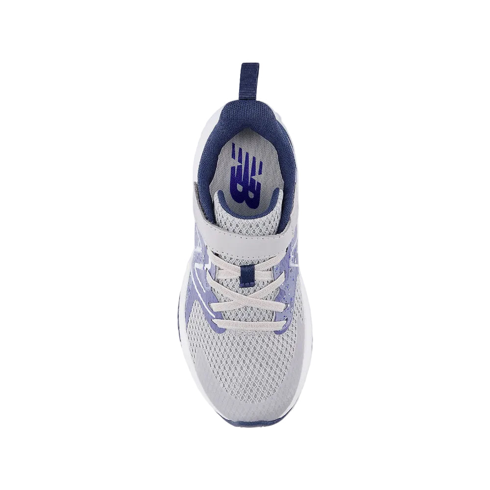 White Smoke New Balance Boys Rave Run v2 Hook & Loop Raincloud