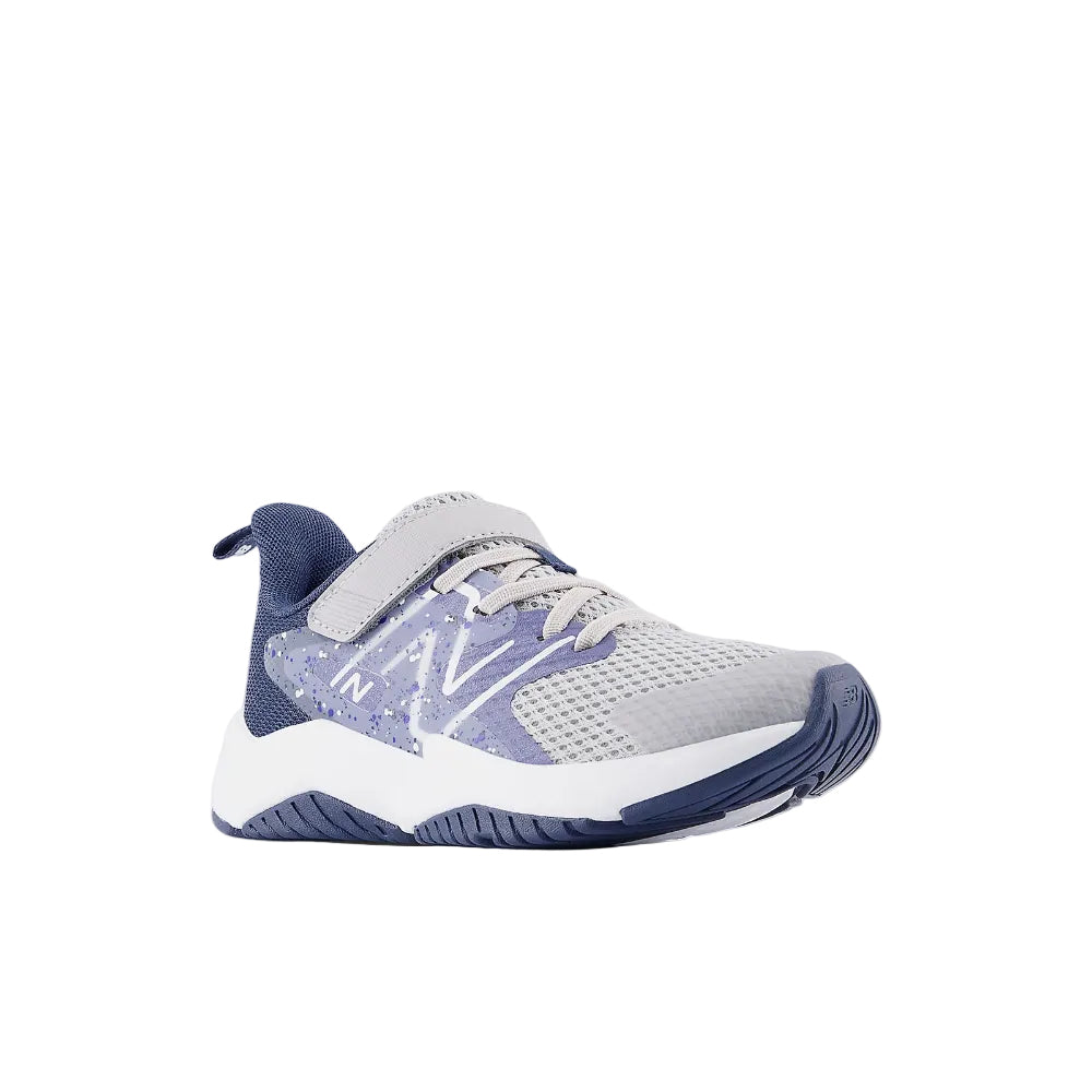 White Smoke New Balance Boys Rave Run v2 Hook & Loop Raincloud