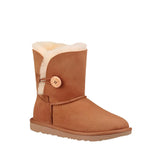 Sienna Ugg Toddler Girls Bailey Button II Suede Boot Chestnut