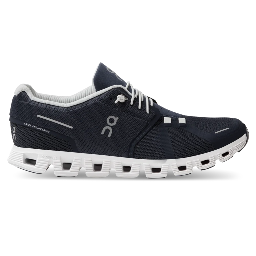 Light Gray On Running Men's Cloud 5 Midnight / White