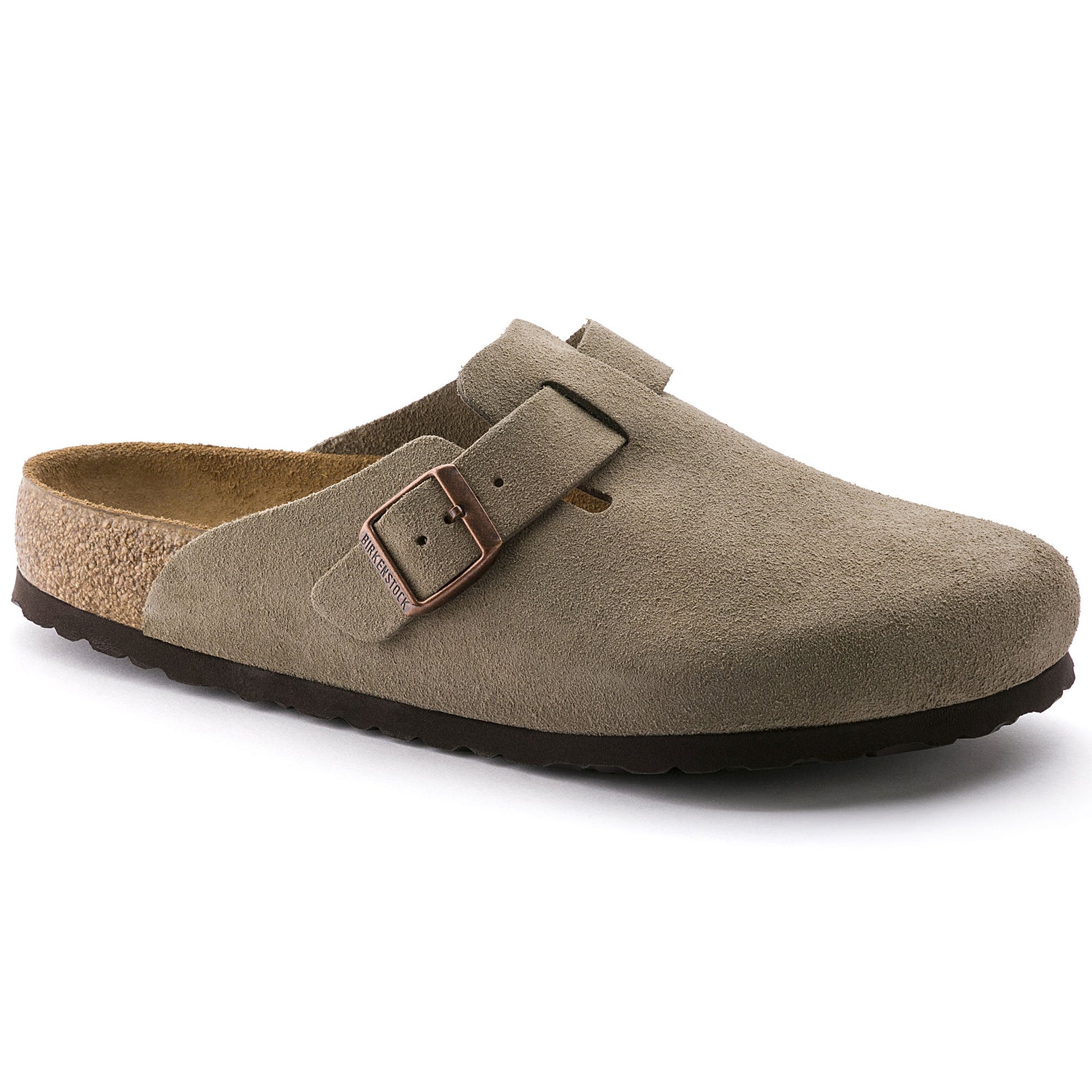 Dim Gray Birkenstock Boston Unisex Clog Taupe Suede
