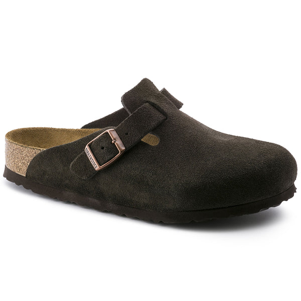 Dark Slate Gray Birkenstock Boston Unisex Clog Mocha Suede