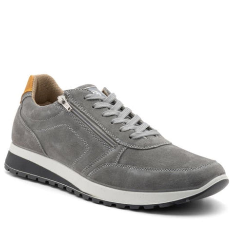 Dim Gray Ara Men's Murray Zip Sneaker in Grey
