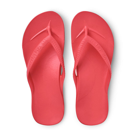 Tomato Archies Arch Support Flip Flops Coral
