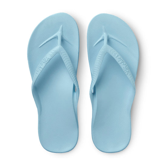 Light Steel Blue Archies Arch Support Flip Flops Sky Blue
