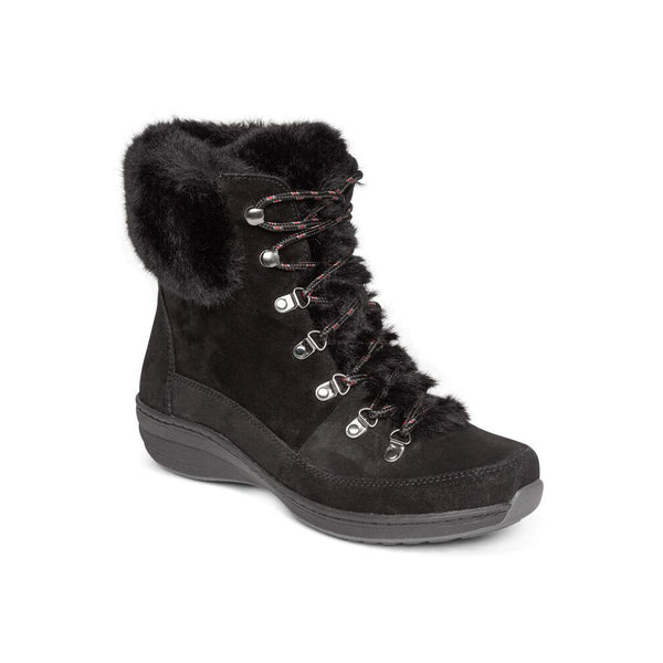 Dark Slate Gray Aetrex Jodie Fur Arch Support Waterproof Winter Boot