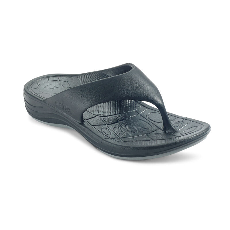 Dim Gray Aetrex Men's Maui Orthotic Flips