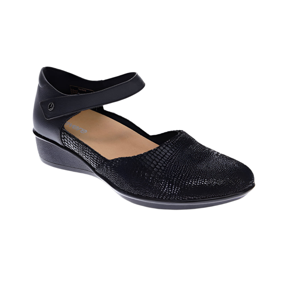 Gray Revere Women's Osaka Mary Jane Black Lizard