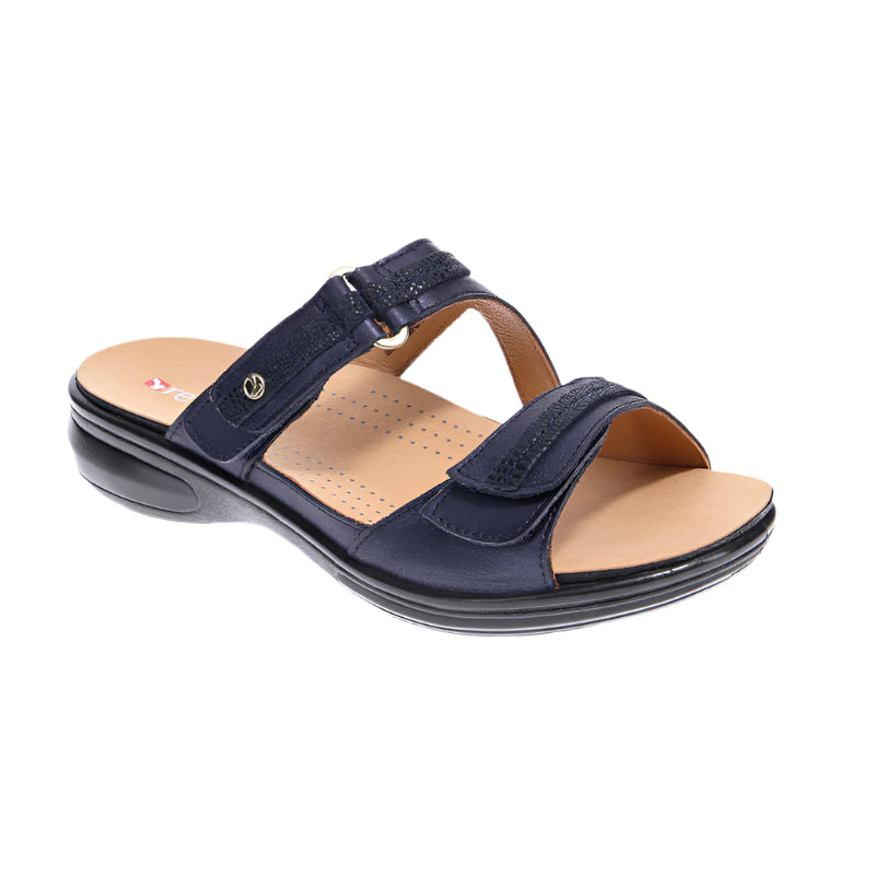 Dark Slate Gray Revere Women's Rio Sandal Navy Lizard